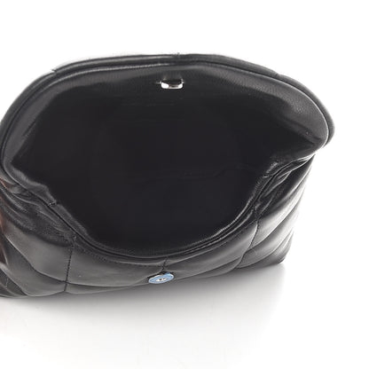 Saint Laurent Lambskin Monogram Loulou Puffer Pouch Clutch Black 5 of 9