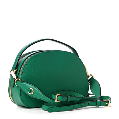 Prada Saffiano Lux Odette Crossbody Verde 2 of 4