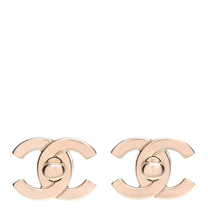 Chanel Metal CC Turnlock Interchangeable Earrings Gold 2 of 10