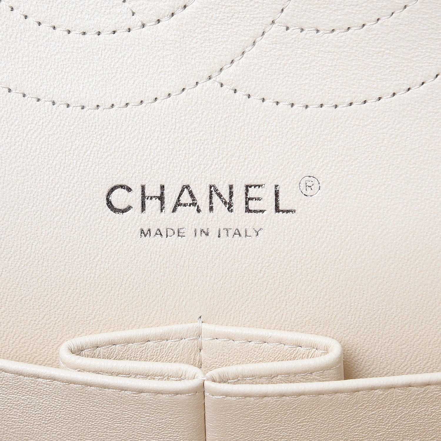 Chanel Pearly Caviar Quilted Jumbo Double Flap Dark White 6 of 10