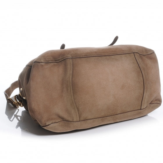 Scamosciato Suede Top Handle Satchel Deserto