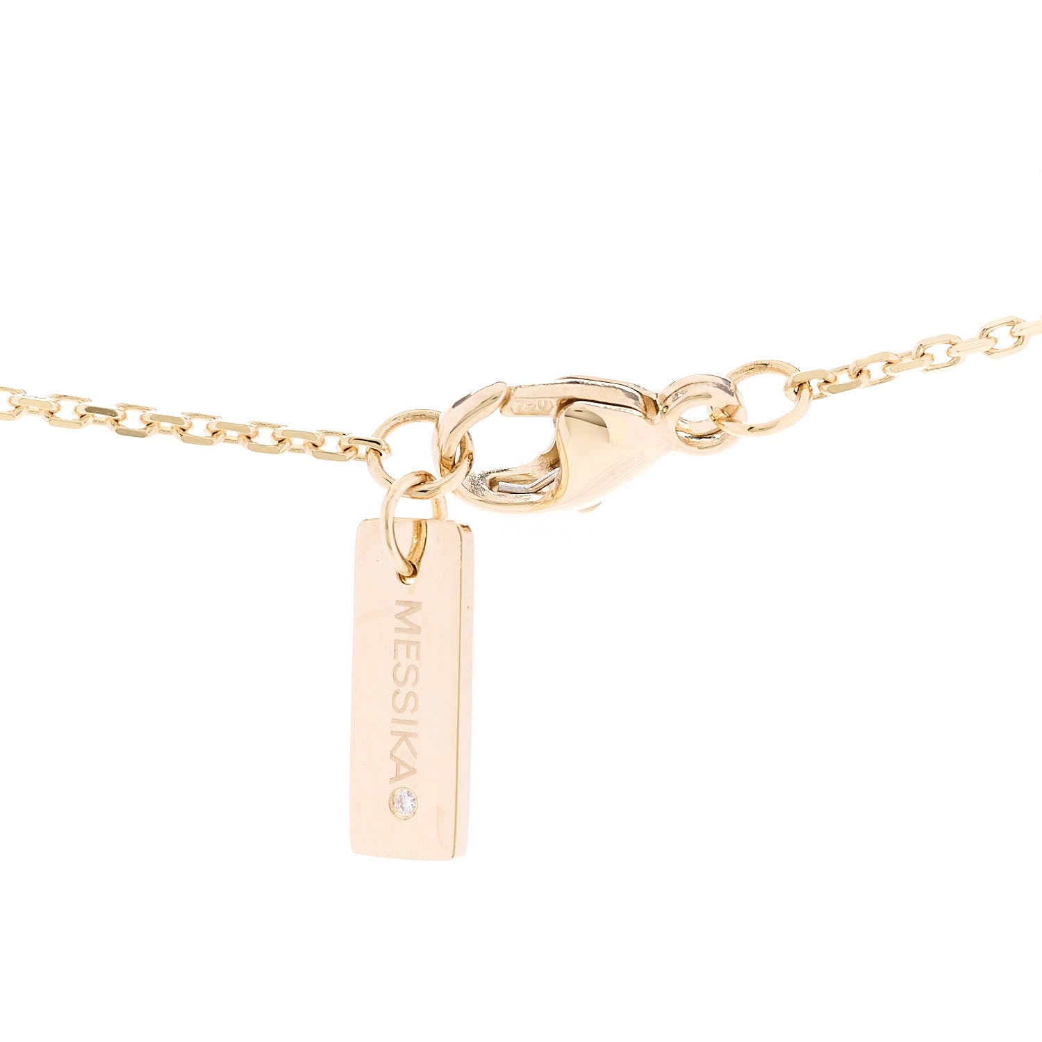 Messika 18K Yellow Gold Diamond Move Uno Pave Necklace 6 of 7