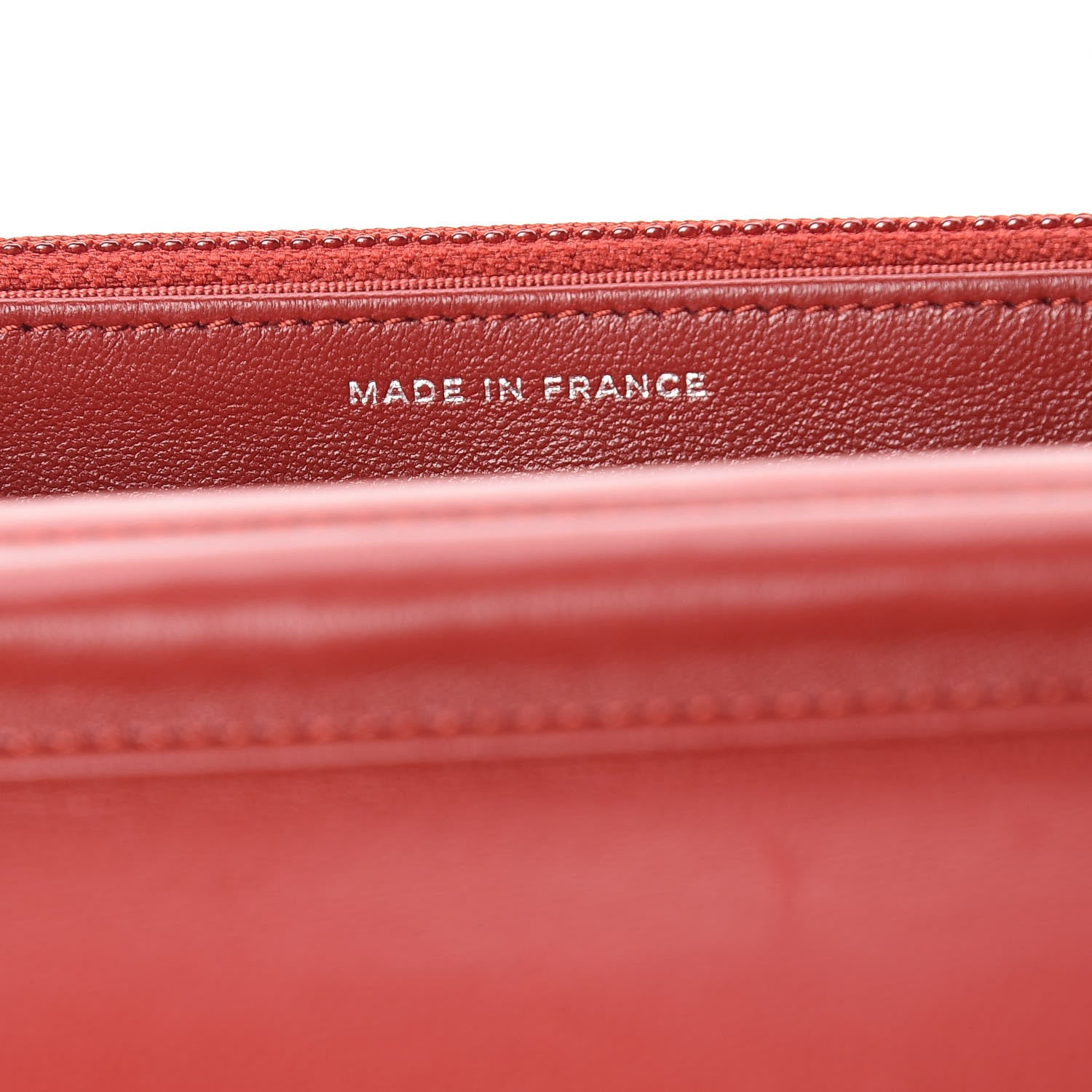 Chanel Lambskin Quilted Wallet On Chain WOC Red 9 of 11