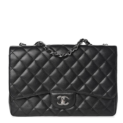 Chanel Caviar Quilted Jumbo Single Flap Black 1 of 10