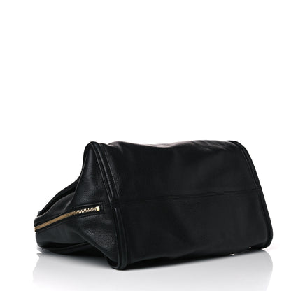 Alexander McQueen Pebbled Calfskin Large Skull Padlock Zip Around Tote Black 5 of 24