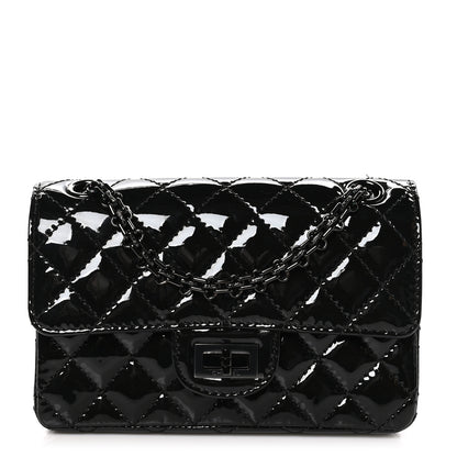 Chanel Patent Calfskin Quilted 2.55 Reissue Mini Flap So Black 1 of 11