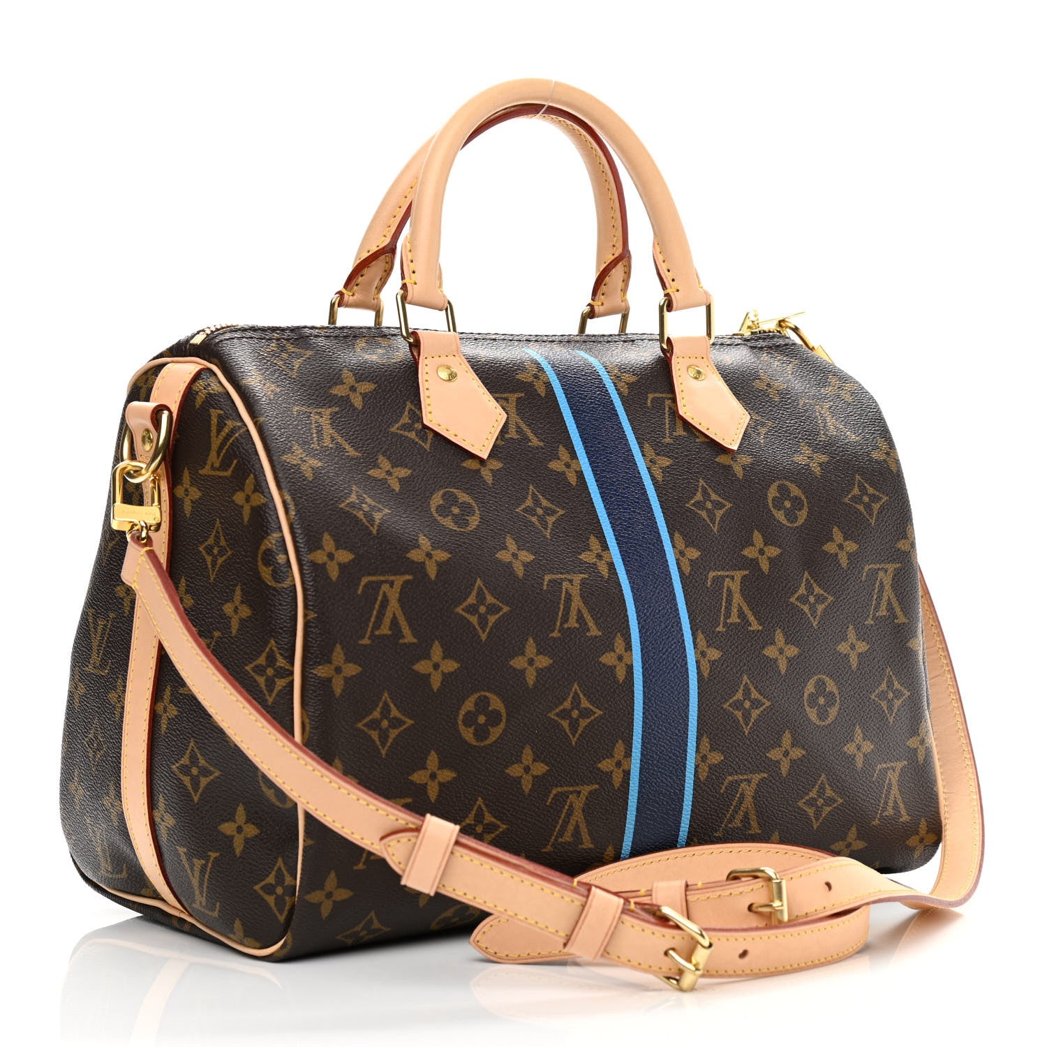 Louis Vuitton Monogram My LV Heritage Speedy Bandouliere 30 Marine Blue Clair 3 of 9