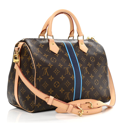 Louis Vuitton Monogram My LV Heritage Speedy Bandouliere 30 Marine Blue Clair 3 of 9