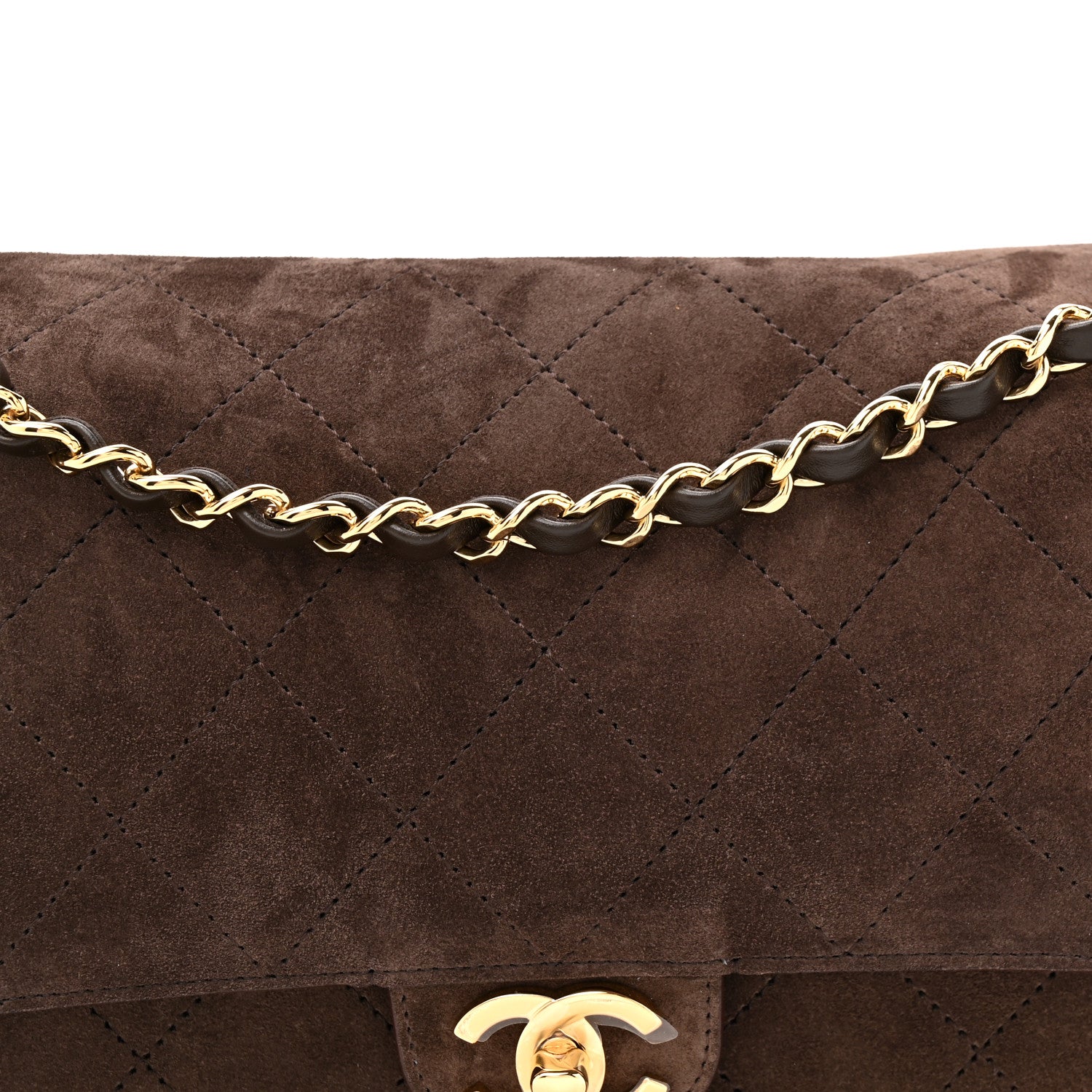 Chanel Suede Calfskin Small Souplissimo Maxi Flap Dark Brown 8 of 11