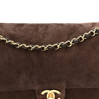 Chanel Suede Calfskin Small Souplissimo Maxi Flap Dark Brown 8 of 11