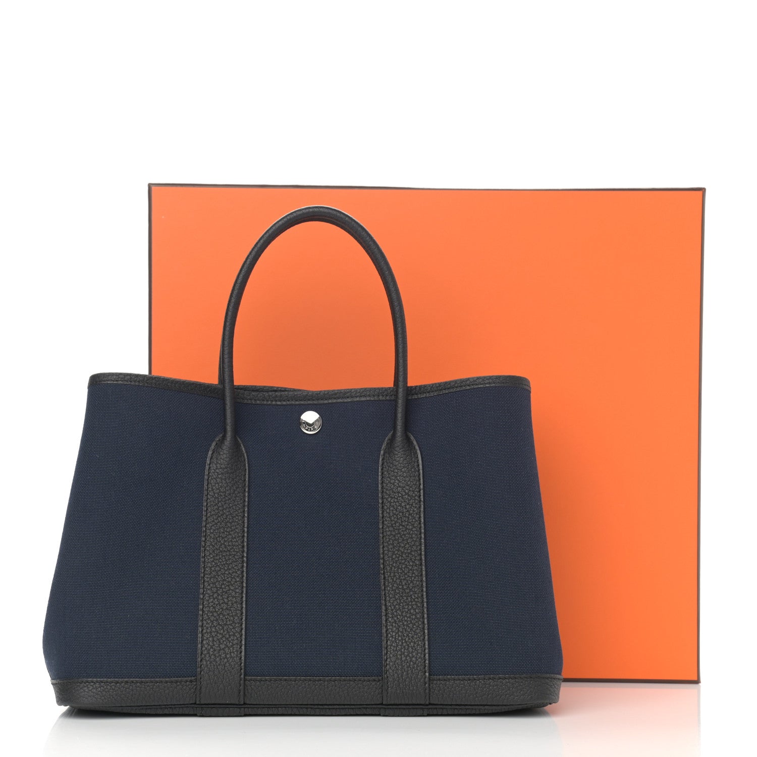 Hermes Toile Negonda Garden Party 30 TPM Bleu Marine Black 9 of 12