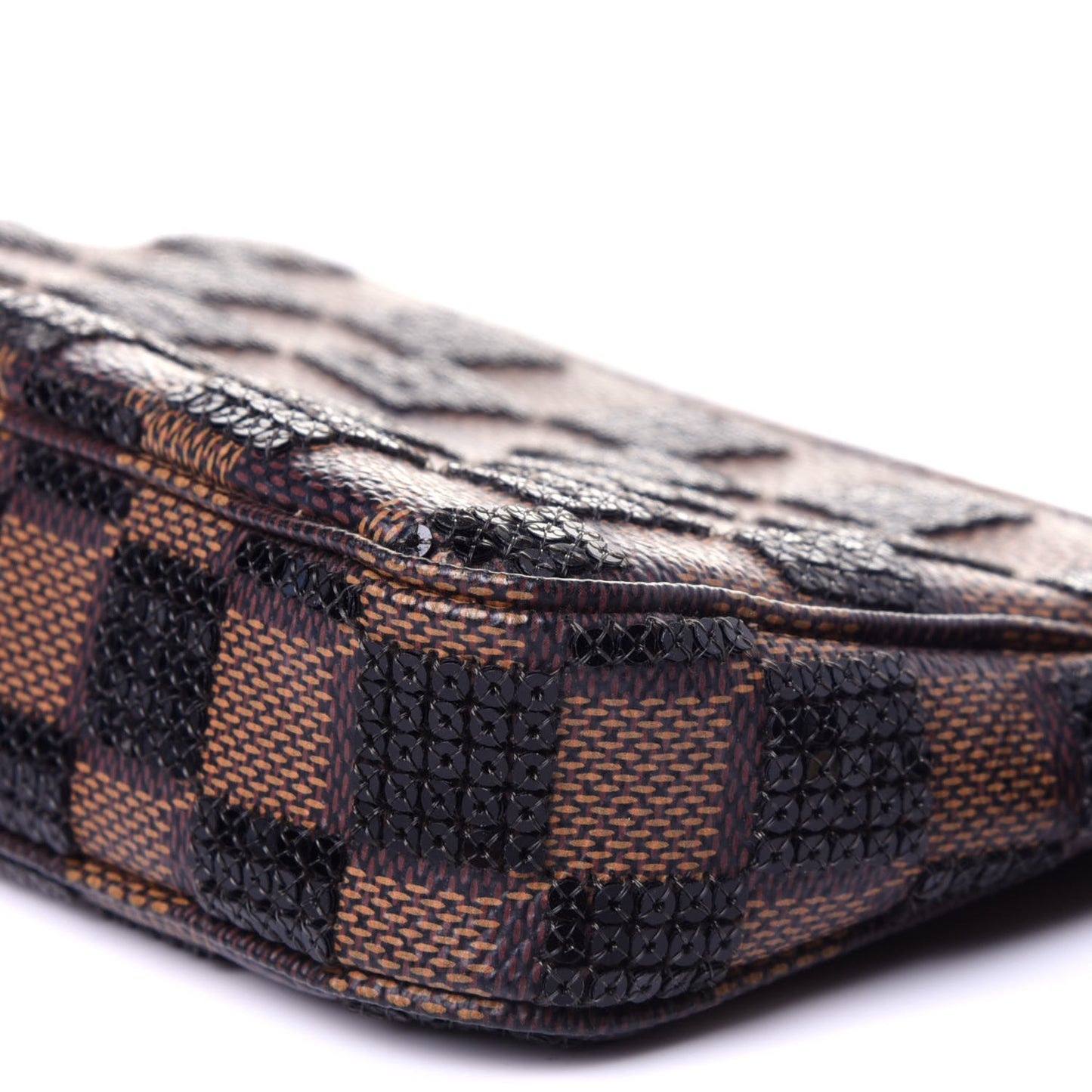 Damier Paillettes Mini Pochette Accessories Black