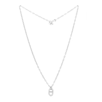 Hermes 18K White Gold Diamond New Farandole Pendant Necklace ST 3 of 5