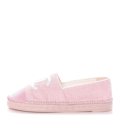 Chanel Terry Grosgrain CC Espadrilles 37 Pink 1 of 9