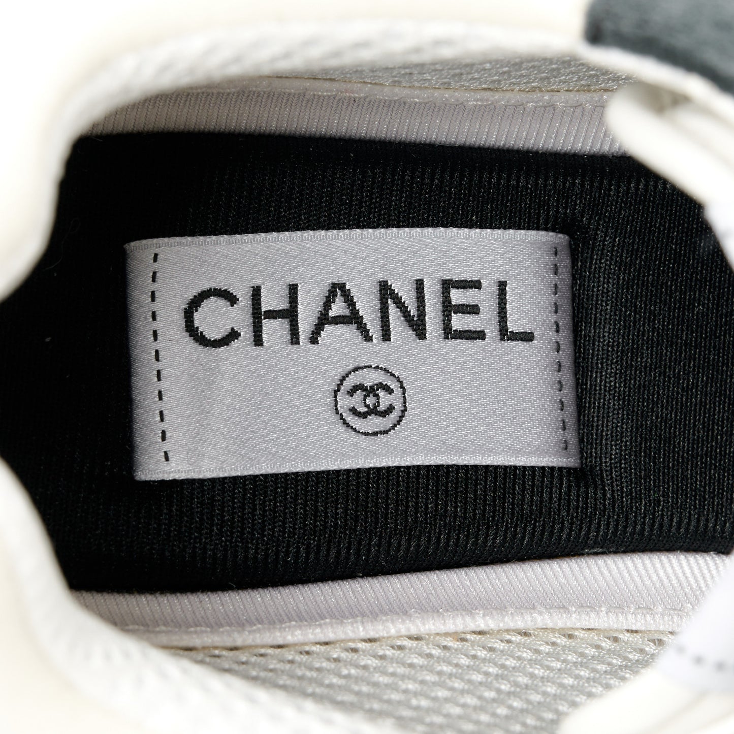 Suede Calfskin Fabric CC Sneakers 39 Dark Grey