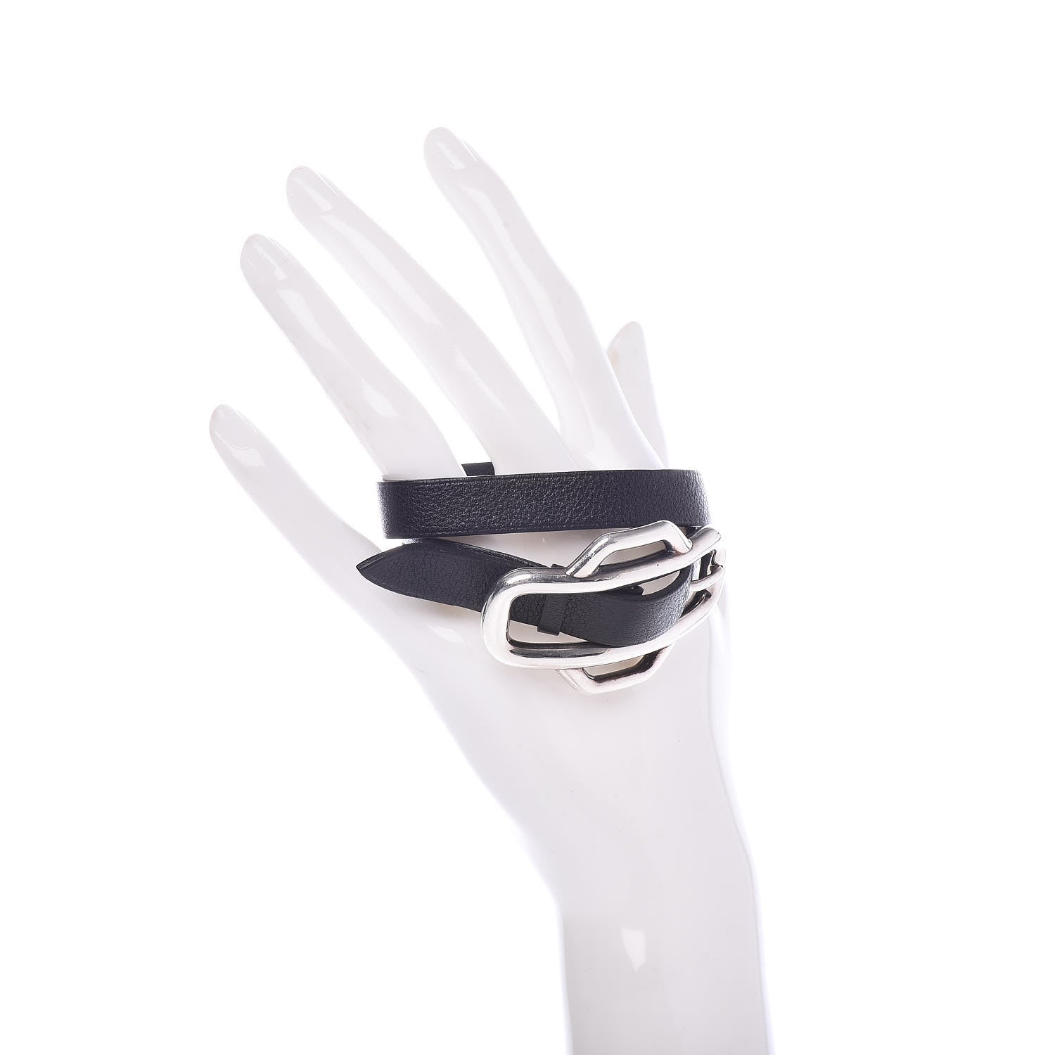Hermes Sterling Silver Swift Attelage Double Bracelet ST 2 of 4