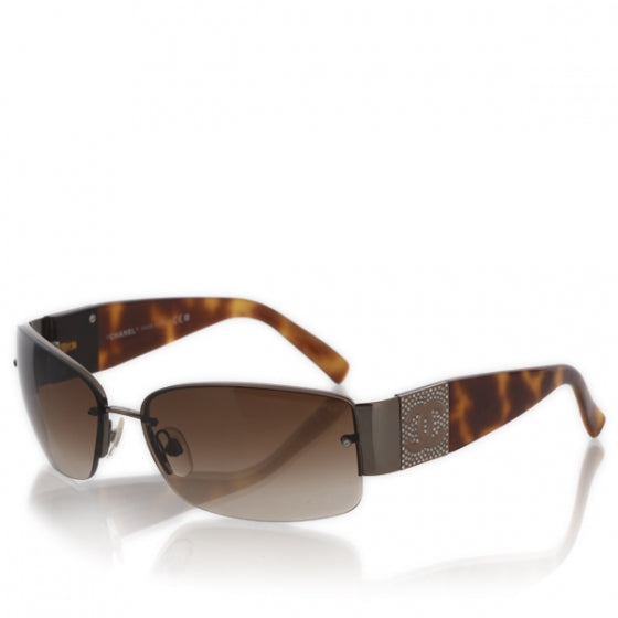 Chanel Tortoise Crystal CC Sunglasses 4117-B 1 of 9