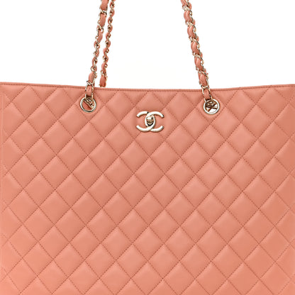 Chanel Calfskin Quilted Large CC Shopping Tote Light Pink 8 of 11