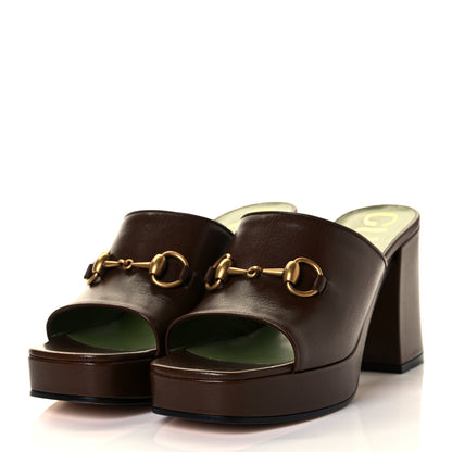 Gucci Granada Kid Houdan Platform Slide Sandals 38.5 Brown Sugar 5 of 20