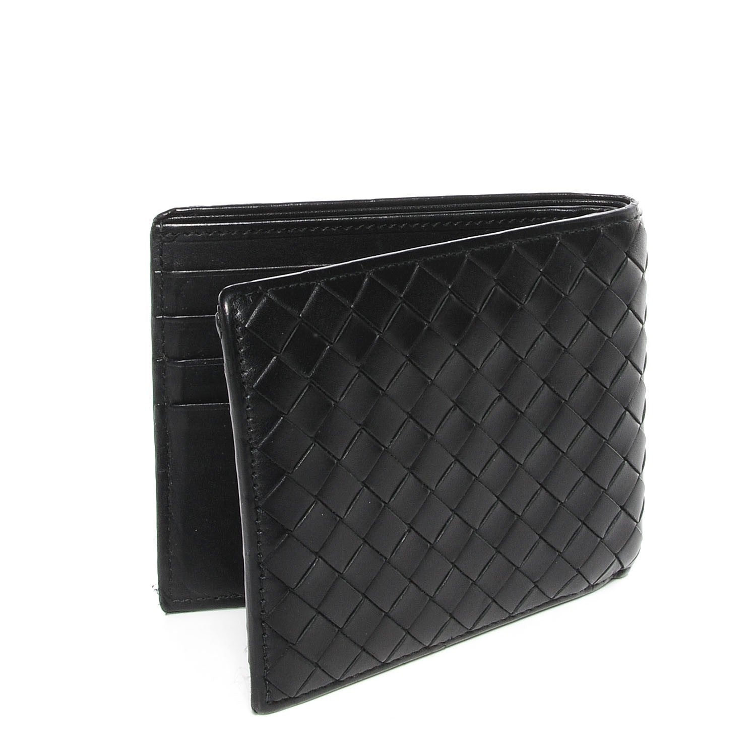 Bottega Veneta Intrecciato VN Mens Bi-Fold Wallet Nero Black 3 of 8