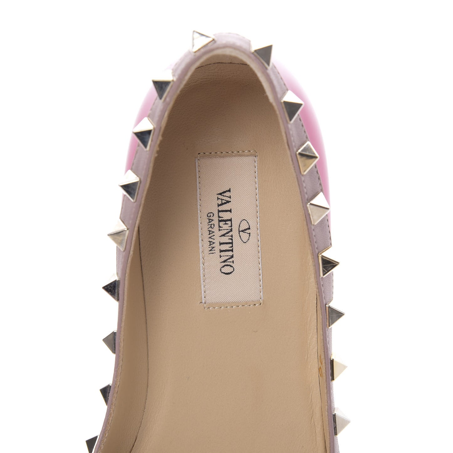 Patent Rockstud Ballerina Flats 36 Cyclamin Poudre