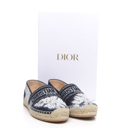 Christian Dior Canvas Tie and Dior Embroidered Granville 15mm Espadrilles 38 Denim 8 of 8