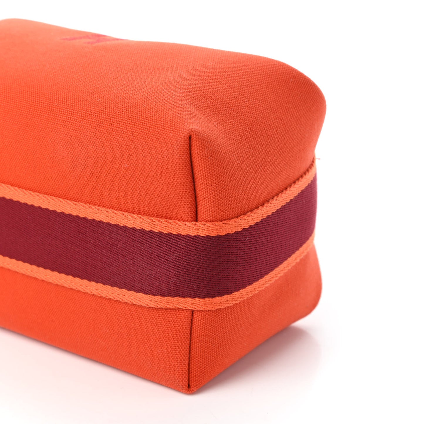 Canvas Small Bride-A-Brac Pouch Orange Burgundy