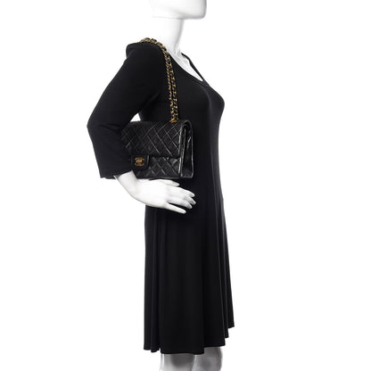 Chanel Lambskin Quilted Medium Double Flap Black 2 of 16