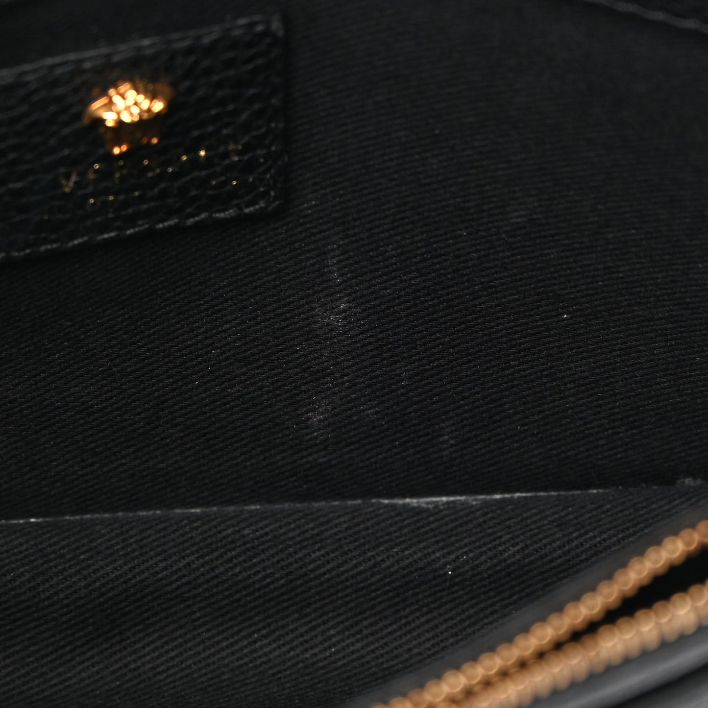 Grained Calfskin Palazzo Chain Evening Bag Black