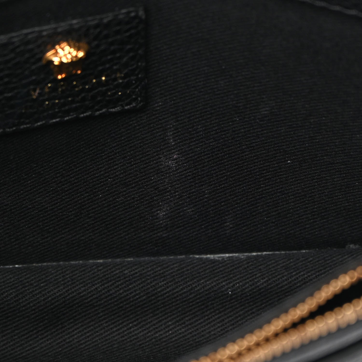 Versace Grained Calfskin Palazzo Chain Evening Bag Black 10 of 15