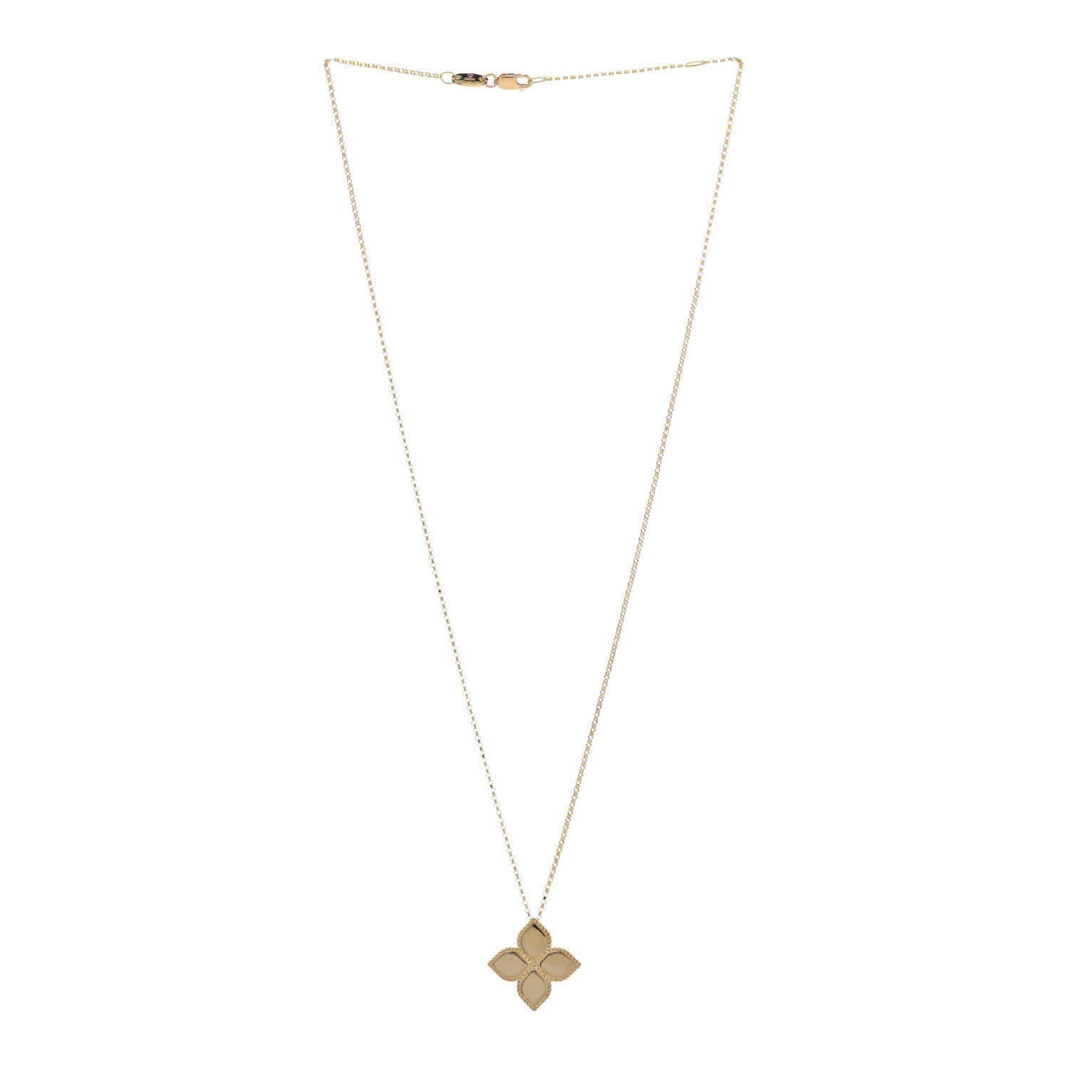 Roberto Coin 18K Rose Gold Large Princess Flower Pendant Necklace 3 of 4