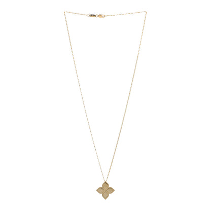 Roberto Coin 18K Rose Gold Large Princess Flower Pendant Necklace 3 of 4