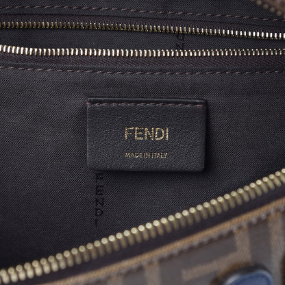 Fendi X FILA Glazed Fabric Vitello Century FF 1974 Mania Belt Bag Mogano Panna Blueberry 6 of 7
