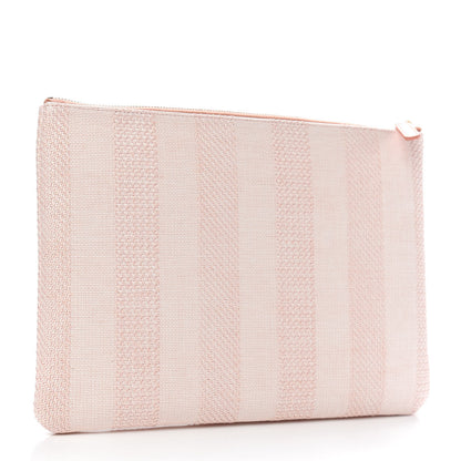 Chanel Mixed Fibers Striped Deauville Cosmetic Pouch Light Pink 2 of 8