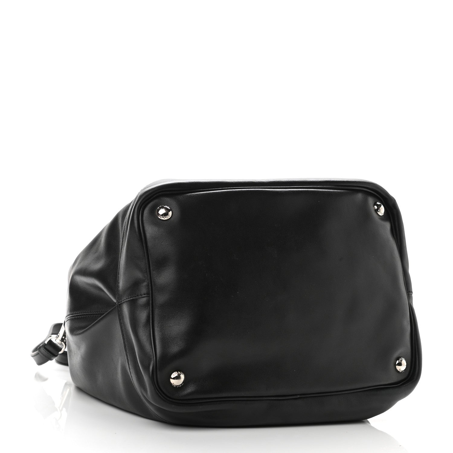Prada Soft Calfskin Bucket Bag Black 3 of 8
