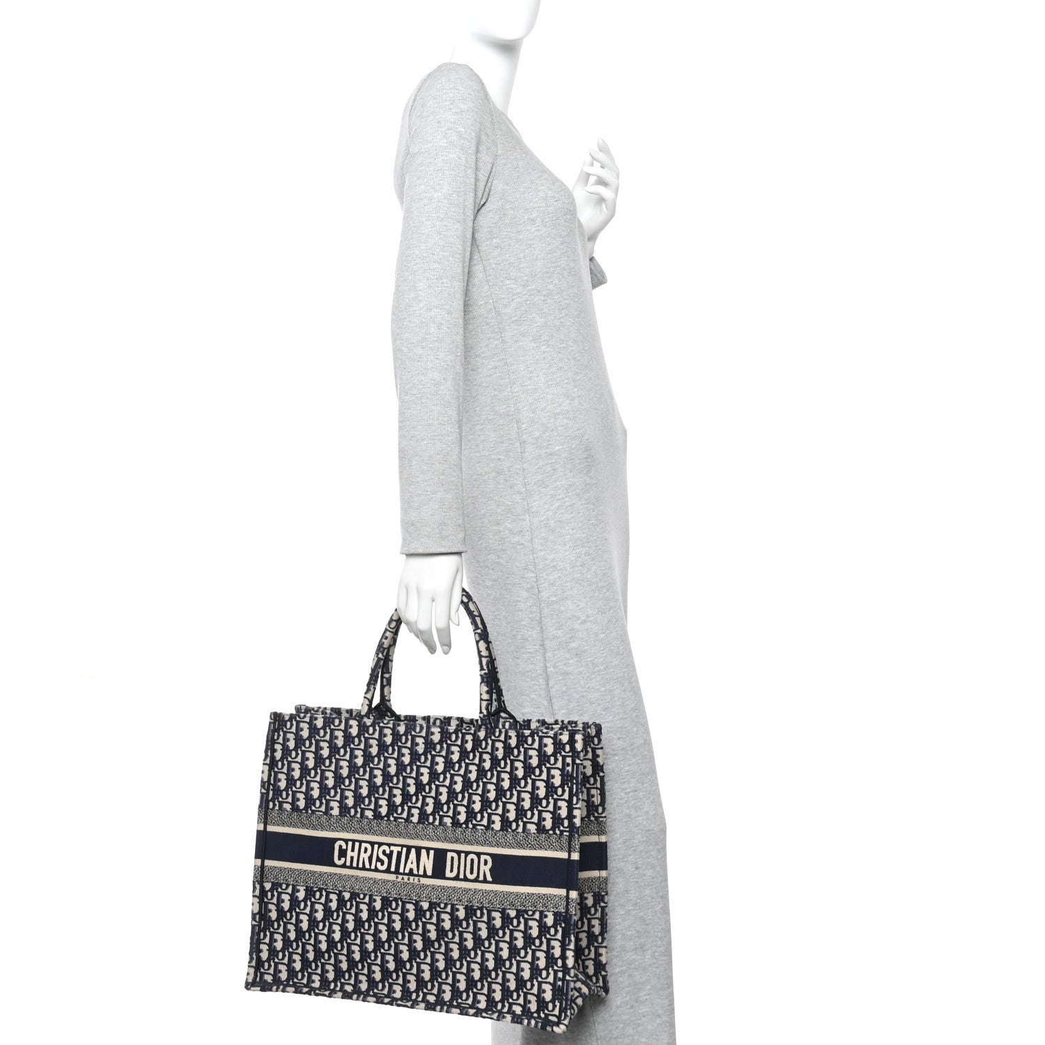 Christian Dior Oblique Large Book Tote Blue Multicolor 2 of 14