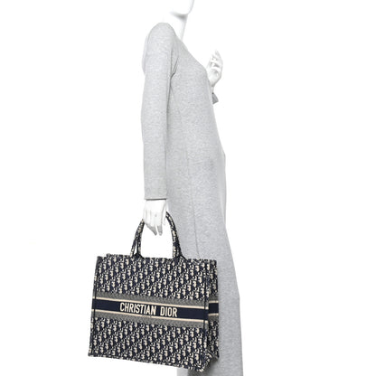 Christian Dior Oblique Large Book Tote Blue Multicolor 2 of 14