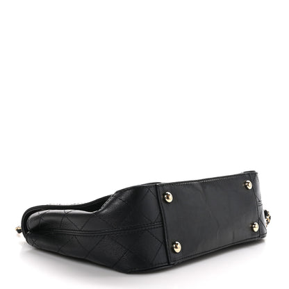 Chanel Calfskin Stitched Medium Covered CC Flap Bag Black 4 of 11