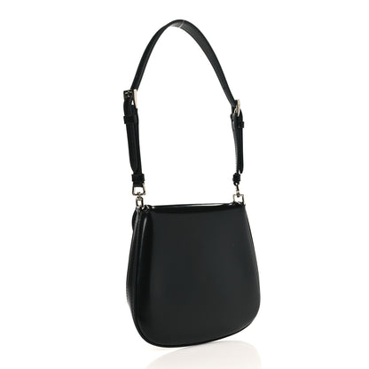 Prada Spazzolato Mini Cleo Flap Adjustable Strap Shoulder Bag Black 3 of 8