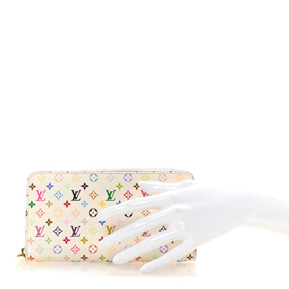 Louis Vuitton Monogram Multicolor Zippy Wallet White Litchi 2 of 6