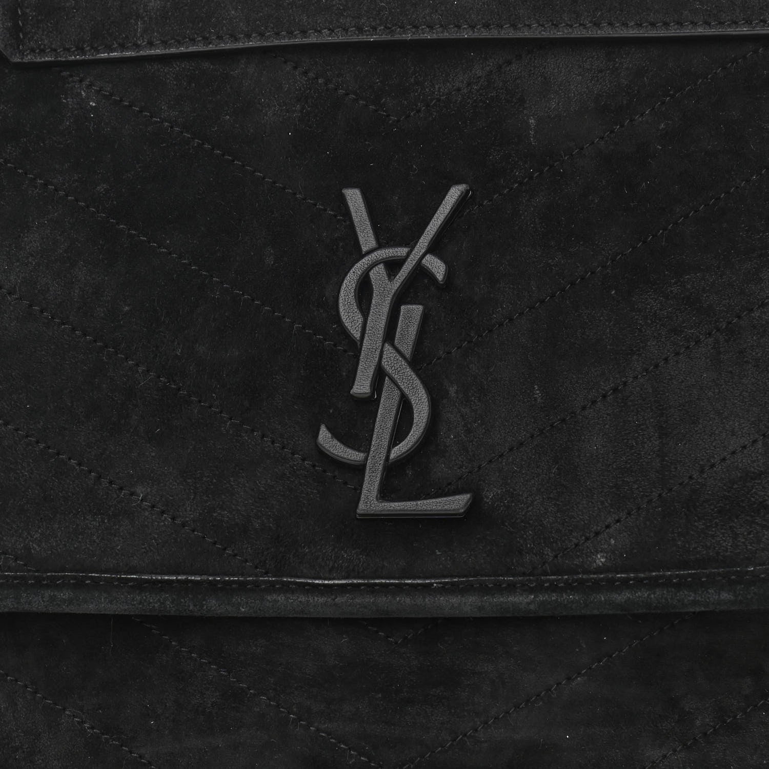 Saint Laurent Suede Monogram Medium Niki Chain Satchel Black 9 of 15