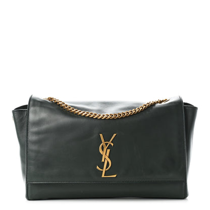 Saint Laurent Smooth Calfskin Suede Medium Reversible Monogram Kate Satchel Olive 1 of 8