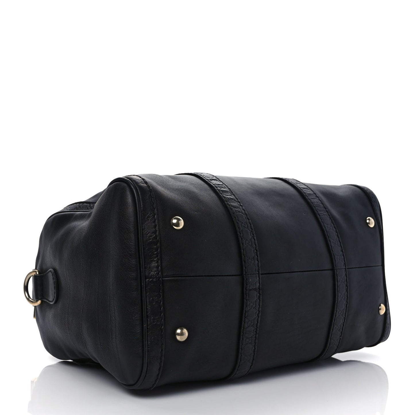 Calfskin Microguccissima Trim Medium Boston Black
