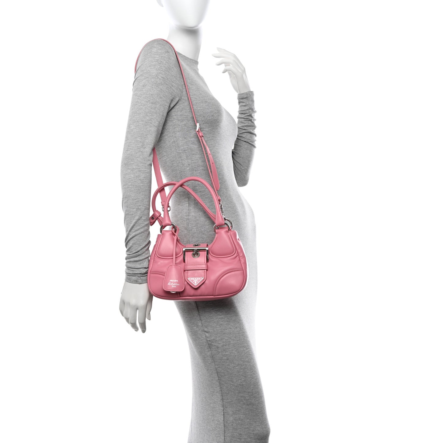 Nappa Soft Padded Re-Edition 2002 Moon Bag Geranio