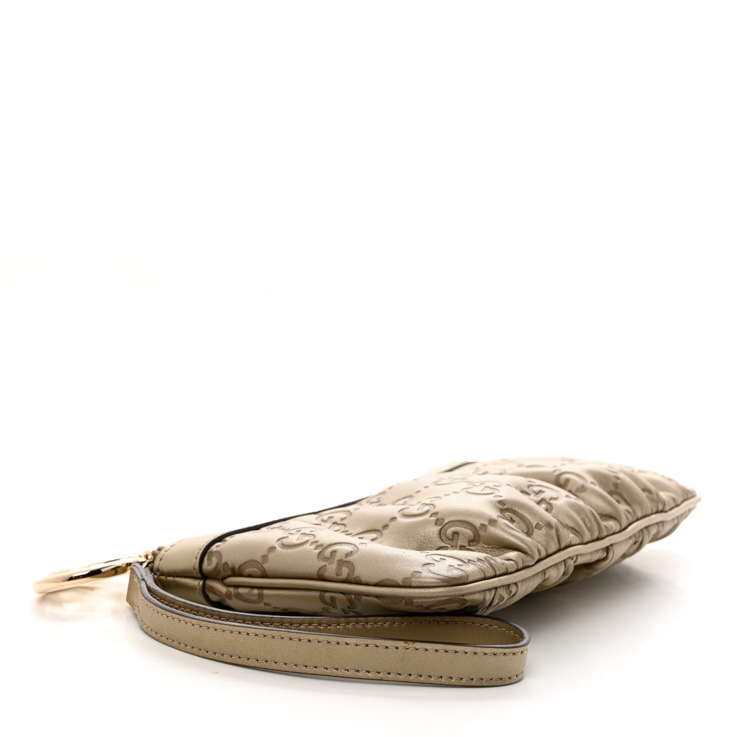 Gucci Guccissima New Britt Wristlet Gold 4 of 8