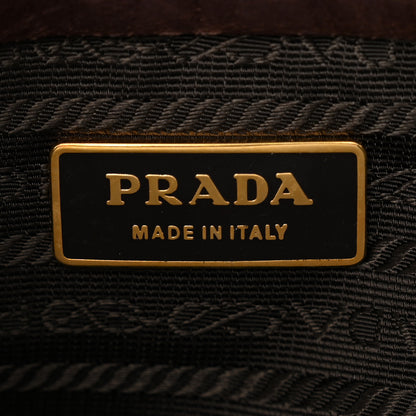 Prada Calf Hair Cavallino Giraffe Print Easy Foldover Pushlock Satchel Sabbia Moro 6 of 12