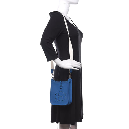 Hermes Taurillon Clemence Amazone Evelyne TPM Mykonos Blanc 2 of 12