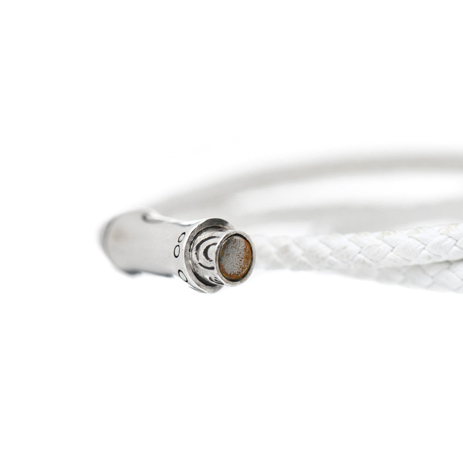 John Hardy Sterling Silver Leather Braided Bamboo Station Wrap Bracelet White 5 of 5