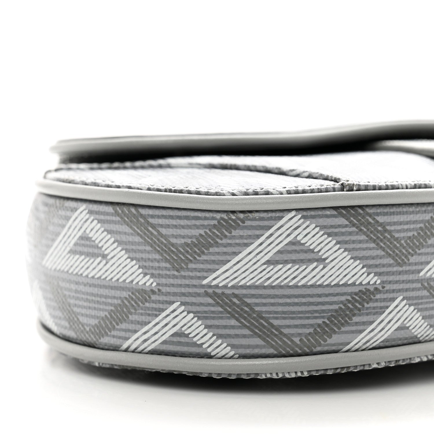 Christian Dior Coated Canvas CD Diamond Mens Mini Saddle Bag Grey 7 of 8