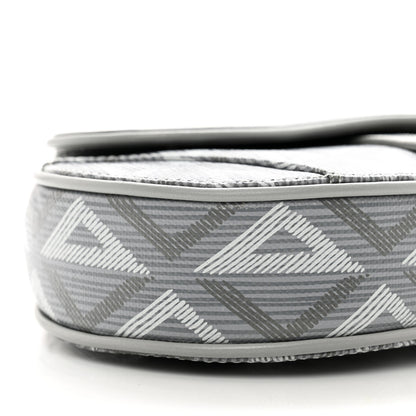 Christian Dior Coated Canvas CD Diamond Mens Mini Saddle Bag Grey 7 of 8